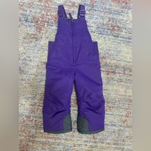 Arctix purple snow bibs size 3t